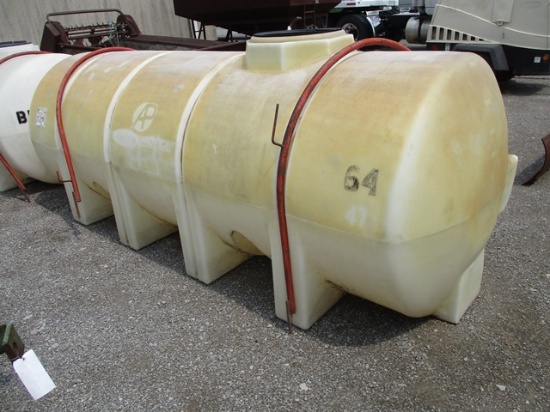 1000 GAL POLY TANK w/ HOLD DOWNS