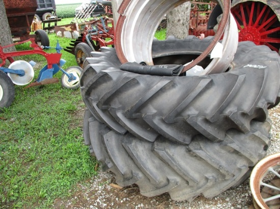 PAIR 18.4-32 TIRES w/ RIMS