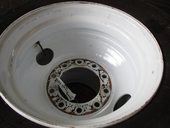 (4) 11R22.5 RADIAL TIRES w/ STEEL RIMS