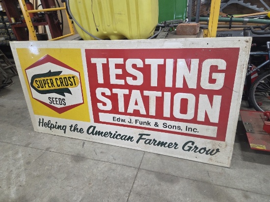SUPER CROST SEED TESTING STATION SIGN