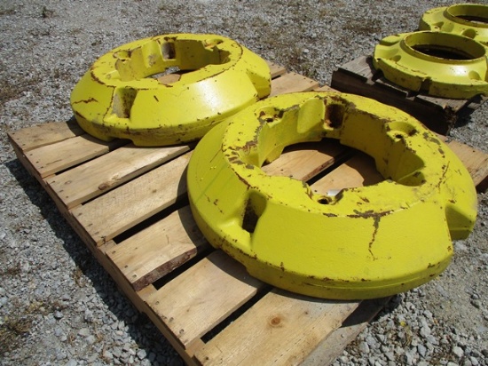 (2) JD BIG ROUND REAR WEIGHTS