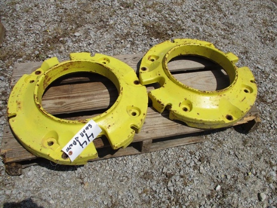 (2) JD SMALL ROUND REAR WEIGHTS