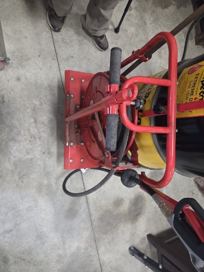 OIL BARREL CADDY w/ HOSE REEL