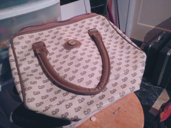 Accessories - Vintage - Women; White And Brown Purse