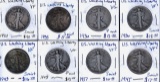 Coin - Currency - Stamps; 8 U. S. Half Dollar Walking Liberty