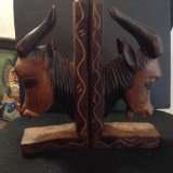 Estate - Interior - Decor; Book Ends Solid Wood Goats