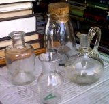 Estate - Interior - Glassware; 4 Apothecary Bottles