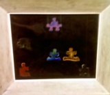 Fine Art - Painting - Vintage; Puzzle Pieces