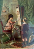 Fine Art - Painting - Vintage; The Young Artist