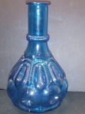 Glassware - Ceramic - Vintage; Blue Glass Vase