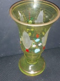 Glassware - Interior - Ceramic; Chrystal Yellow Glass Chalice