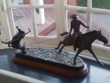 Fine Art - American West - Sculpture; Champion Steer Roper By Earl Bascom