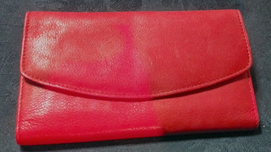 Accessories - Designer - Women; Red Leather Wallet