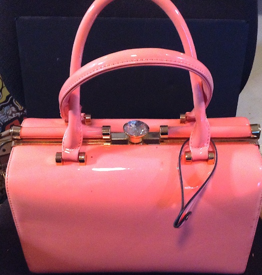 Accessories - Designer - Women; Pink Jeweled Purse