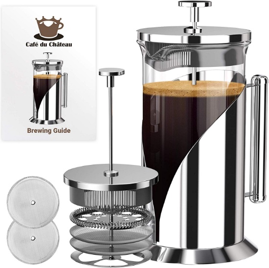 French Press Coffee Maker (8 cup, 34 oz) With 4 Level Filtration System, 30