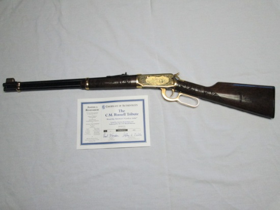 Winchester 30-30 M94AE CM Russel AM Remembers lever action repeating, engra