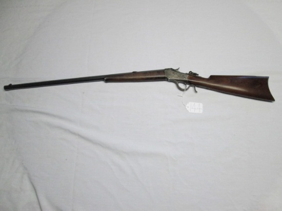 Winchester 25 WCF falling block , oct barrel, flip up peep sights, shiny bo