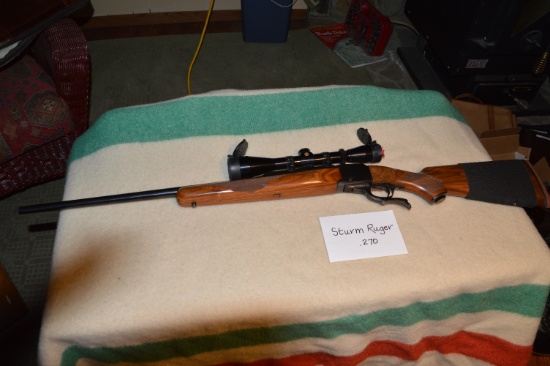 Sturm Ruger .270 single shot, breach load w/Leupold 4-12 scope 131-45877