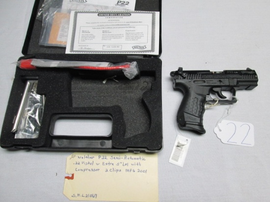 Walter P22 semi auto .22 pistol L21067