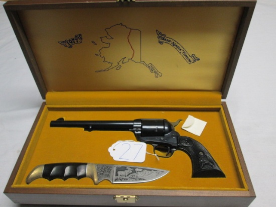 Colt .22 Trans Alaska Pipe Line Mile Post 260/801 Semi pistol w/knife-NIB 9