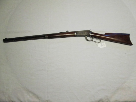 Winchester 30 WCF lever act M1894 oct barrel, Buckhorn sights, metal carved