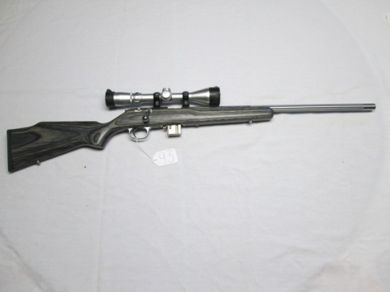 Marlin .17 HMR bolt M917US lam stock, fluted stainless barrel, flip up dust