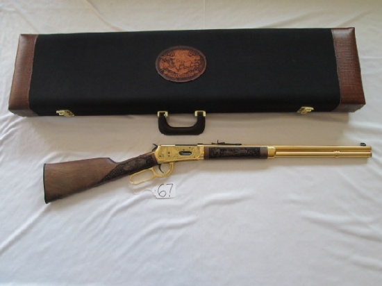 Winchester M94 38-55WIN lever Bismarck Heritage gold plate #3/100 00043zX94H w/French fit carry case