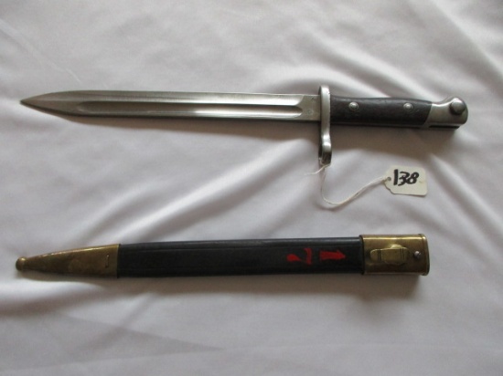 WWII military Weyerberg Kirshbaum & Co bayonet/sword w/leather sheath