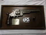 The Wyatt Earp 44 Revolver by Franklin Mint wall hanger