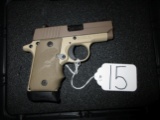 Sig Sauer .380 ACP P238 Desert 2 tone, 2 mags & box SN 27B250264