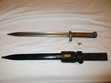 Czech VZ24 short bayonet w/leather & metal sheath