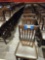 12)brown wood chairs w/padded seats