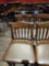11)brown wood pub/bar chairs w/padded seats