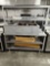 stainless steel window for line, 2) warmer lights, wood shelf, warmer frame