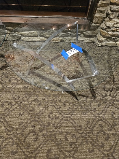 5)39" glass top coffee tables