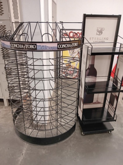 beer tap, 2 wine racks