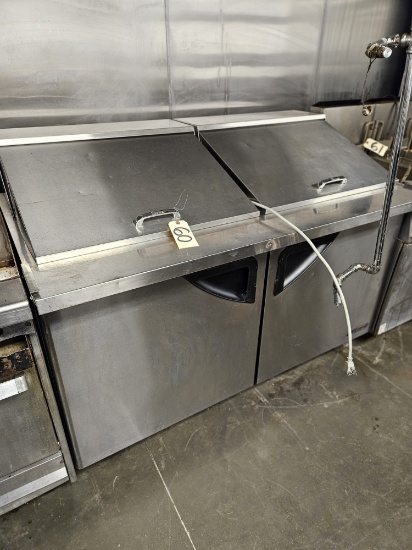 Turbo Air sandwich/salad prep table w/2 door fridge & 2 top doors