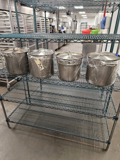 4)soup kettles w/lids