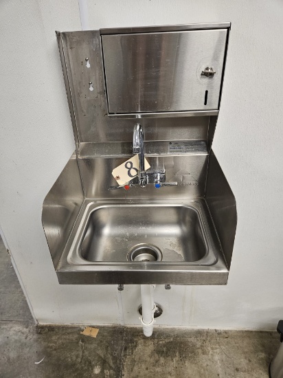Advance Tabco hand sink w/towel dispensor