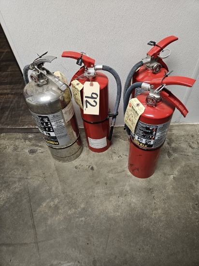 4 fire extinguishers