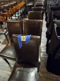 12)padded seat & back brown/black chairs