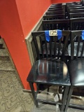 9)black wood pub/bar chairs