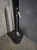 2)outdoor cigarette receptacles, 3)grease barrels w/lids