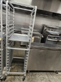 end load bun/sheet pan rack on wheels w/1)full sheet