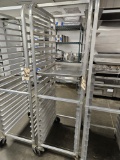 end load bun/sheet pan rack on wheels w/1)full sheet
