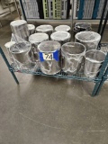 1 row of stainless steel cylinder containers