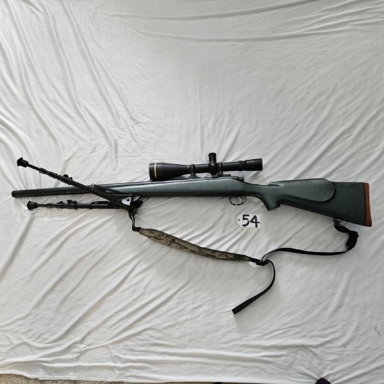 Remington 22/250 Ackerly M700 bolt Custom w/Leupold Mega scope & bipod tack
