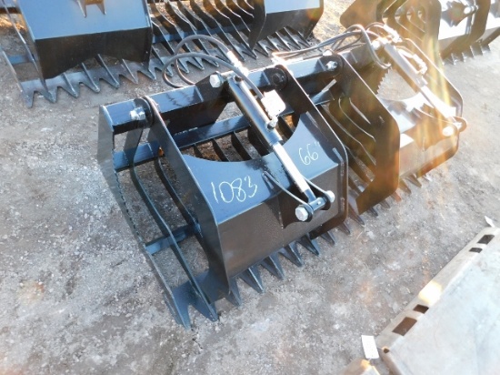 66" Skid Steer Rock & Brush Grapple