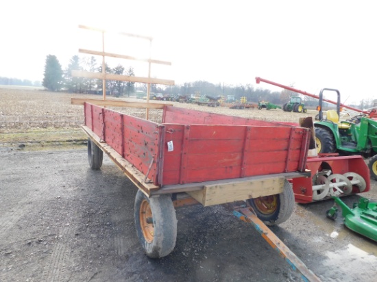 16' FLAT BED WAGON W/ SIDES & STANDARD