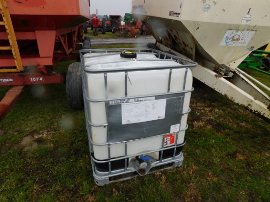 APPROX. 250 GALLON CAGED TOTE TANK